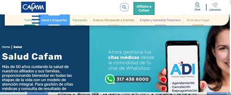 citas médicas cafam|Cafam 